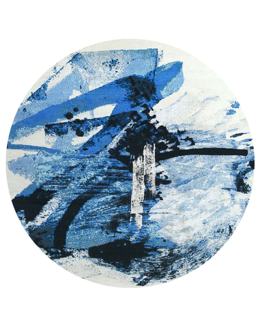 Painterly Designs Blue Rug