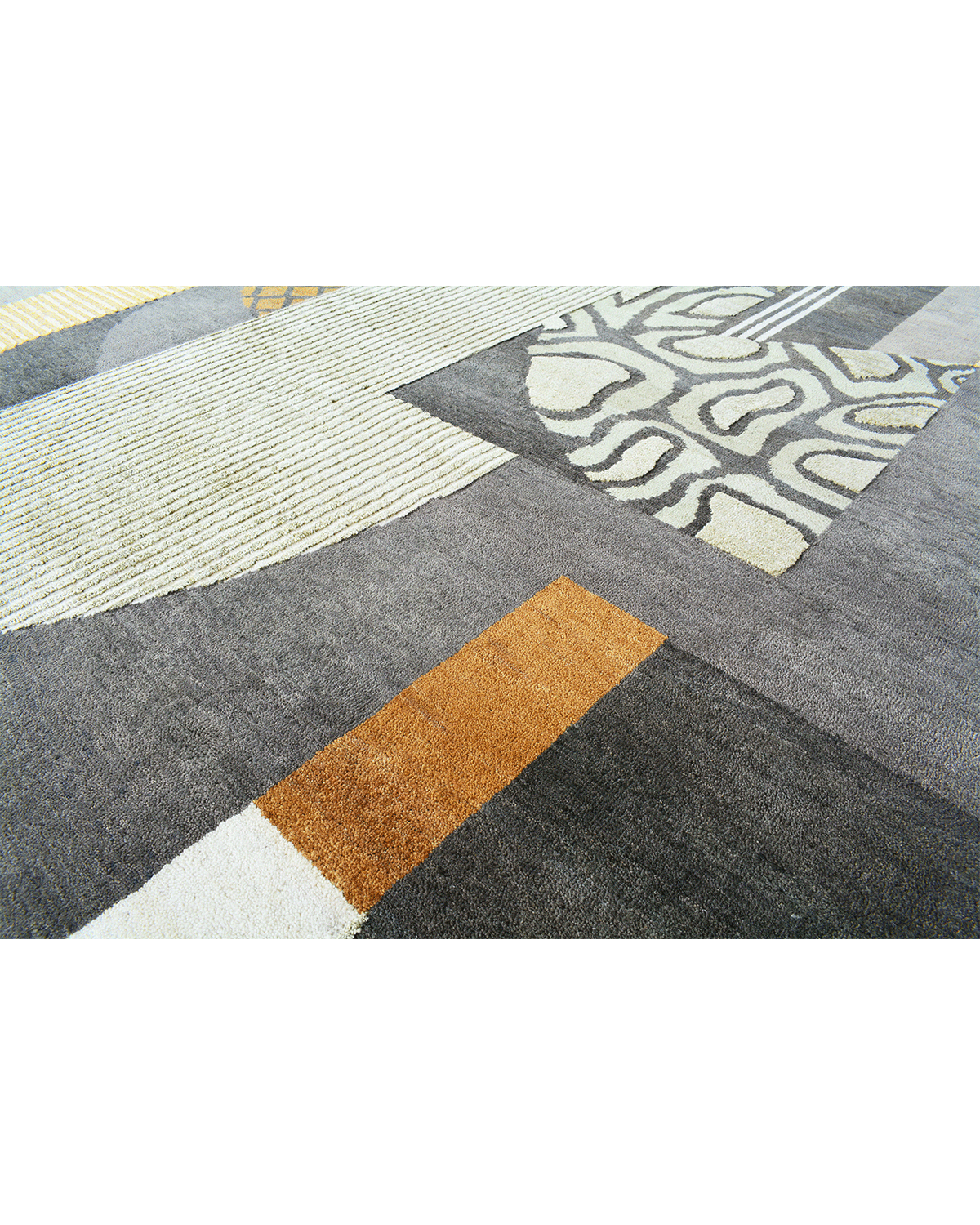 Cement City Yellow Rug