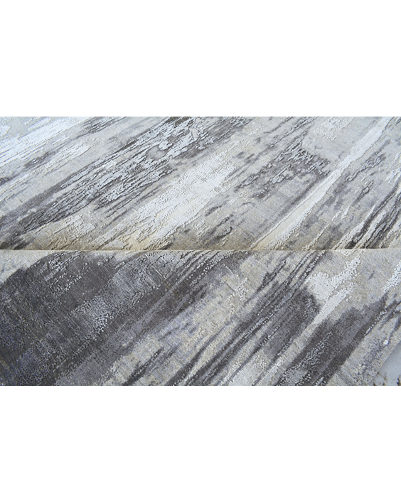 Charcoal Runoff Rug