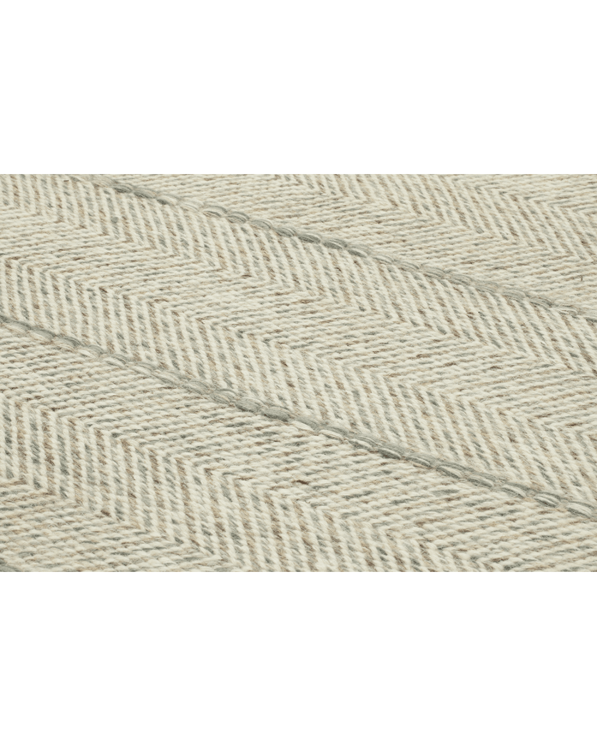 Light Grey Herringbone Rug