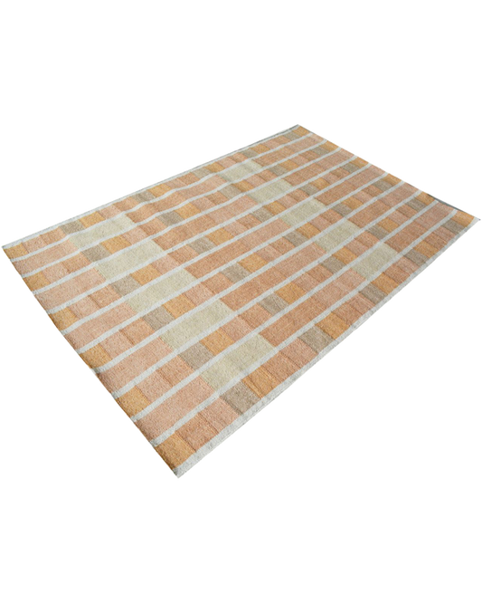 Pink Grid Rug
