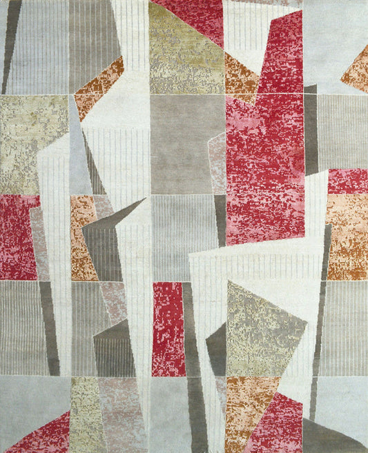 Crimson Fragments Rug