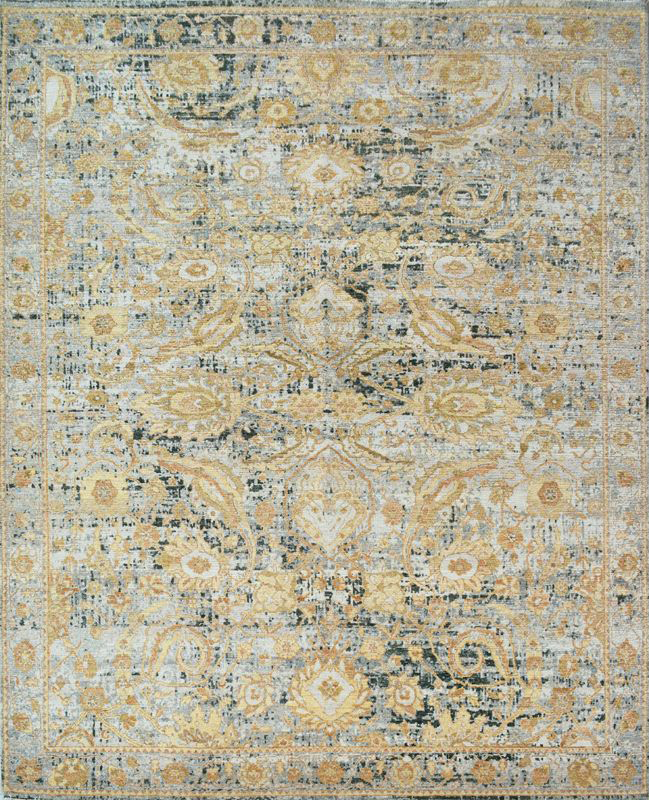Symmetrical Beige Rug: Nature's Symphony in Cocoon Fine Rugs Collection
