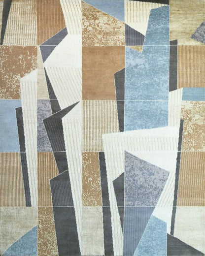 Brown Jigsaw Rug
