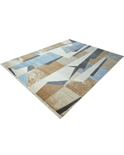 Brown Jigsaw Rug