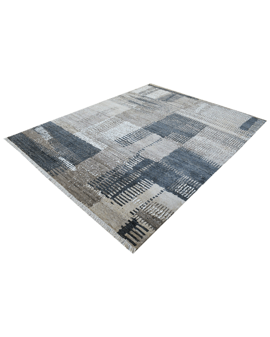 Black & Brown Patched Rug