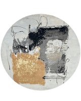 Grey Titan Round Rug