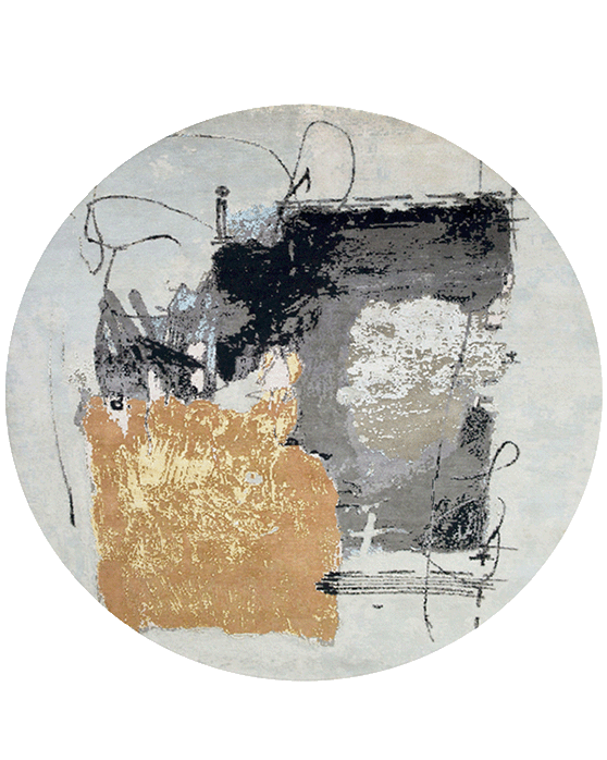 Grey Titan Round Rug