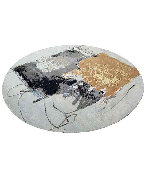 Grey Titan Round Rug