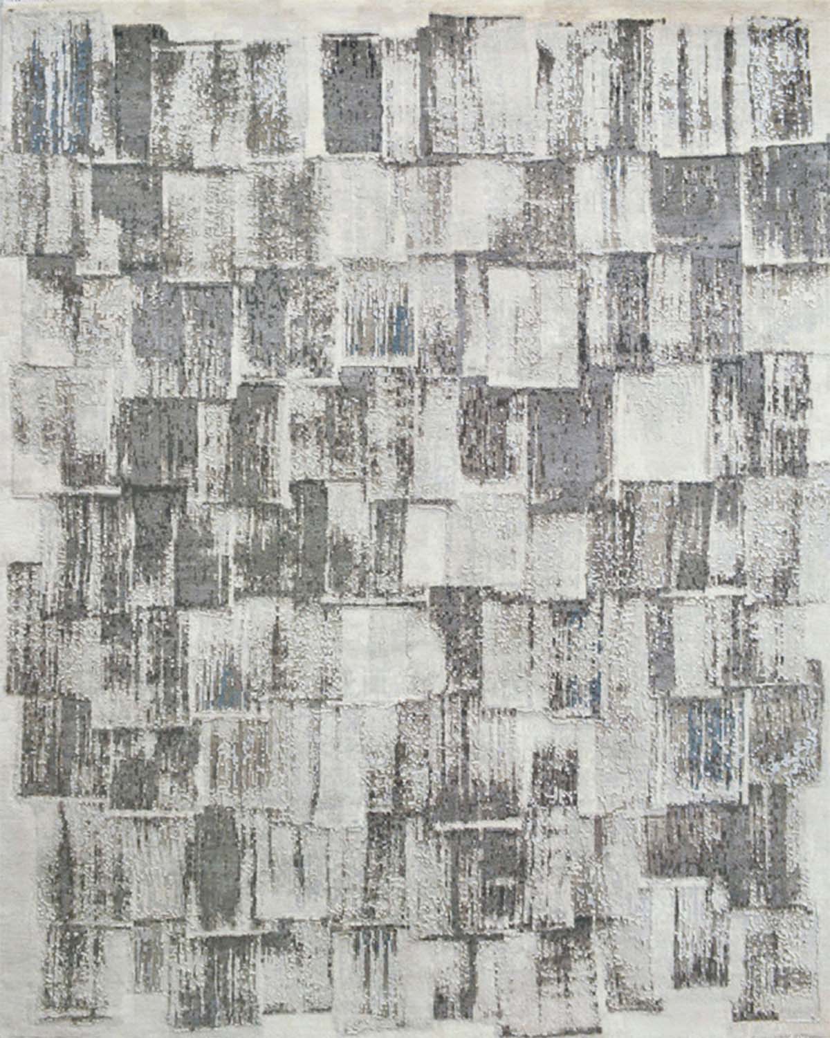 Quite Charcoal Checkered Rug
