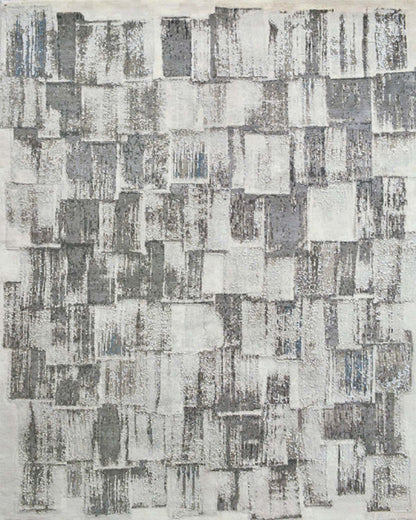 Quite Charcoal Checkered Rug