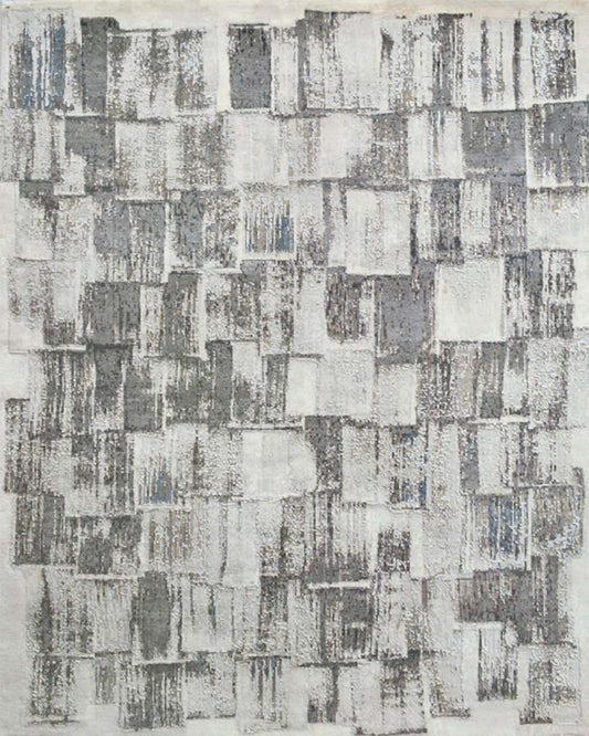 Quite Charcoal Checkered Rug