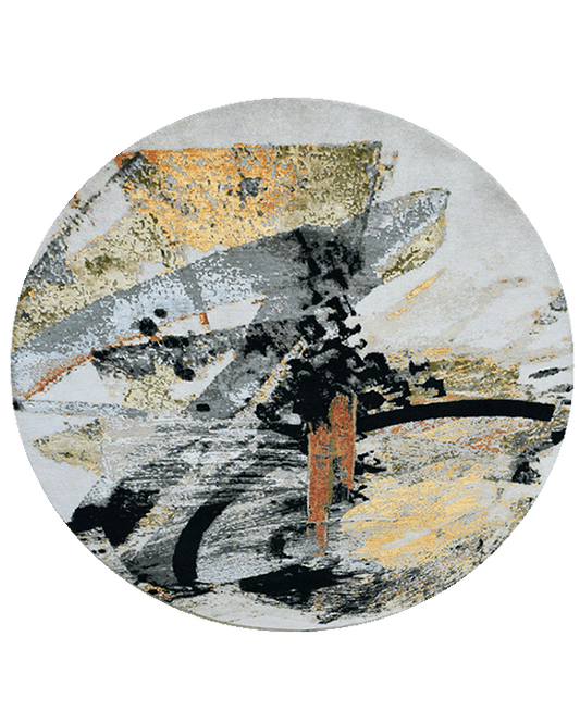 Black Monarch Round Rug