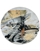 Black Monarch Round Rug