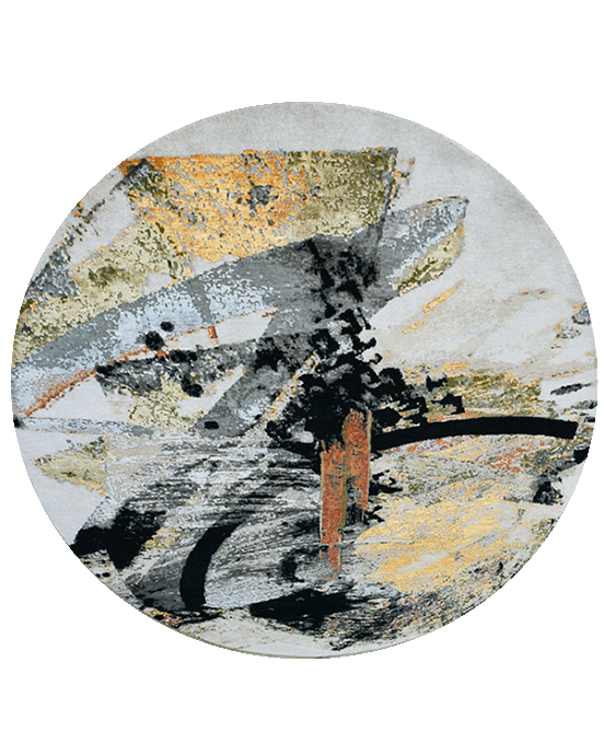 Black Monarch Round Rug