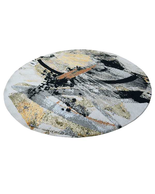 Black Monarch Round Rug