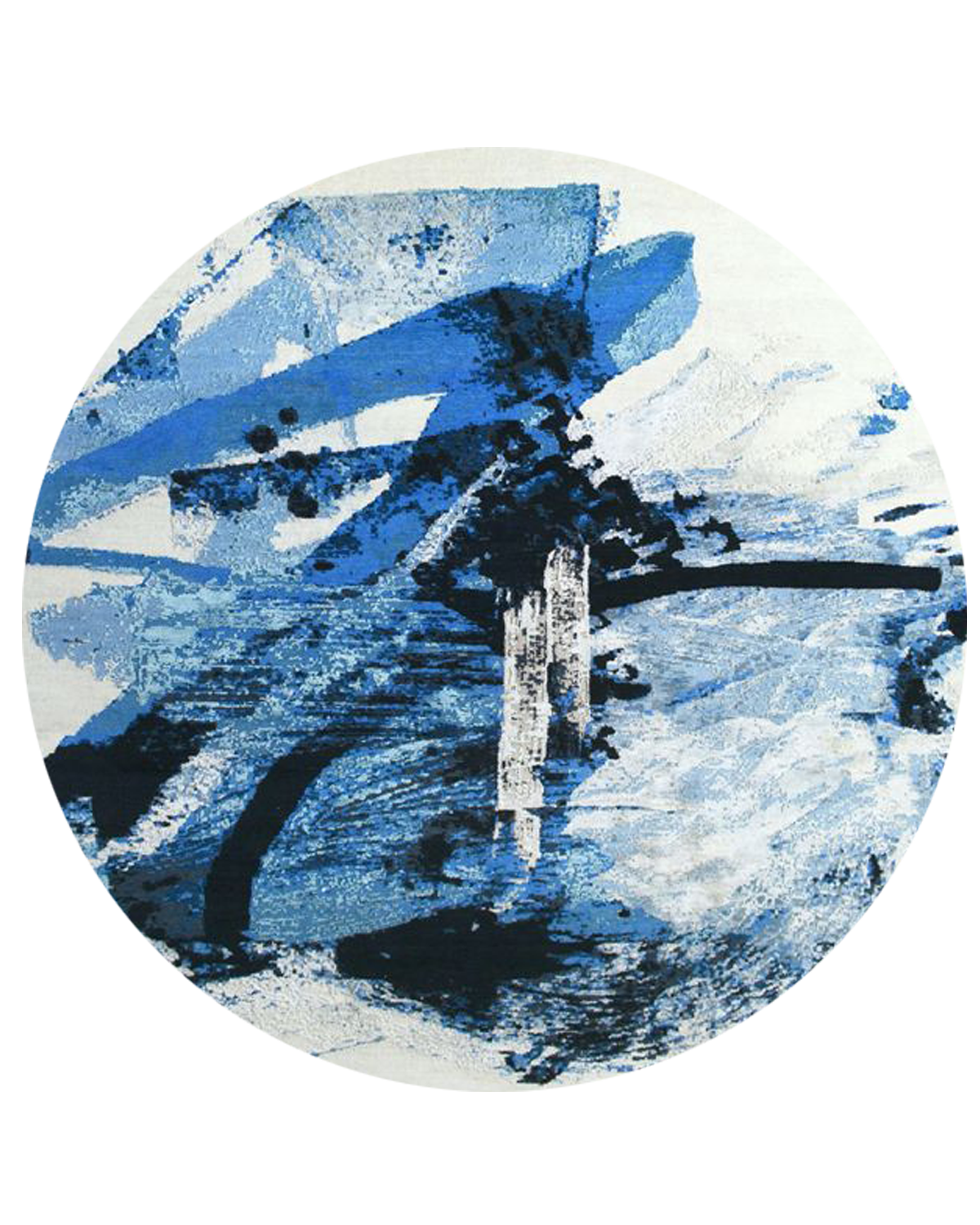 Painterly Designs Blue Rug