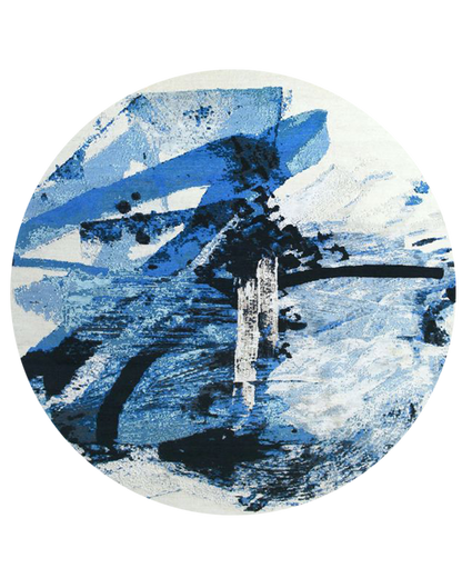 Painterly Designs Blue Rug