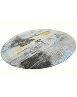 Blue Sunshine and Shadow Round Rug