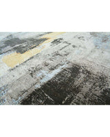 Blue Sunshine and Shadow Round Rug