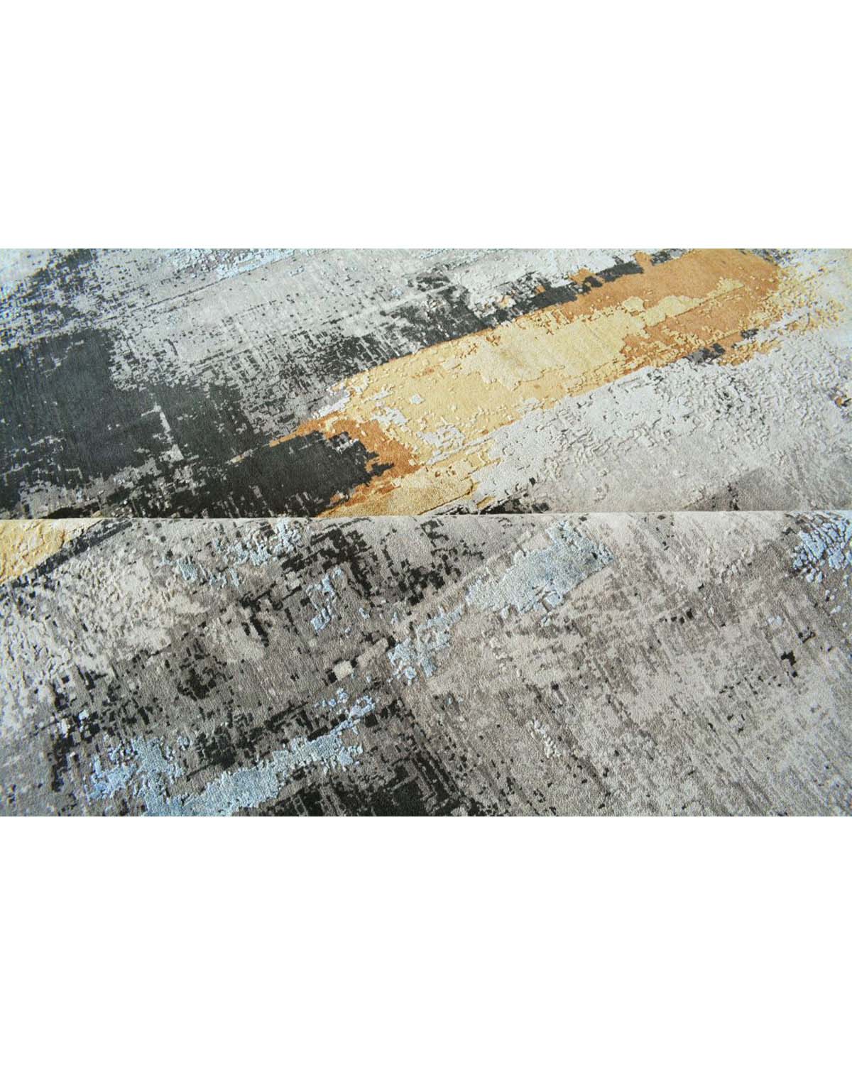 Blue Sunshine and Shadow Round Rug
