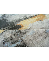 Blue Sunshine and Shadow Round Rug