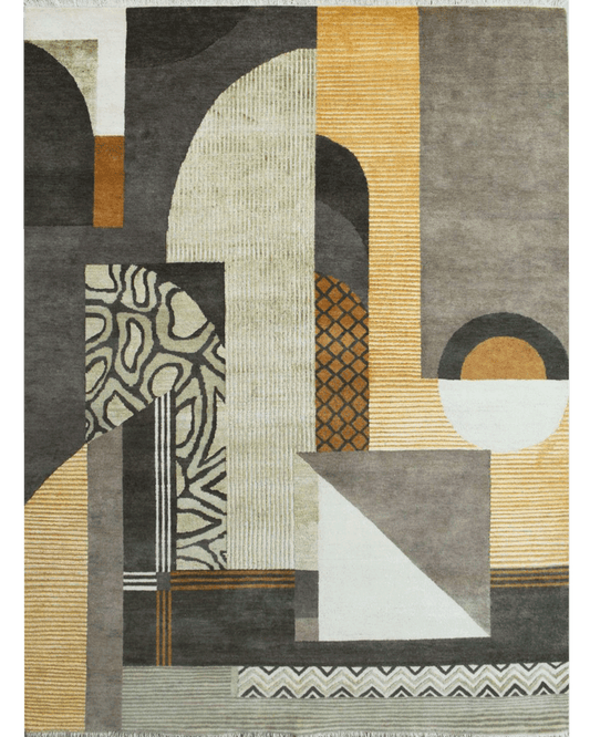 Cement City Yellow Rug