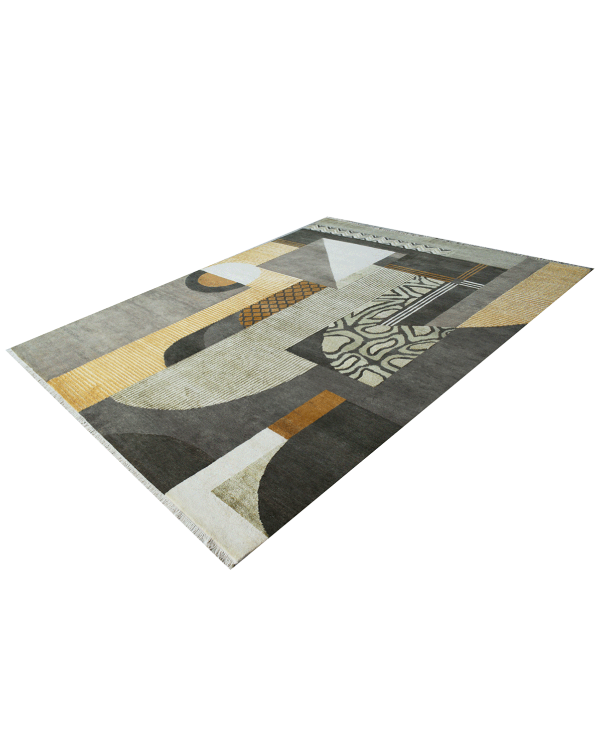 Cement City Yellow Rug