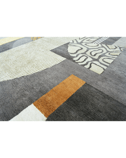 Cement City Yellow Rug