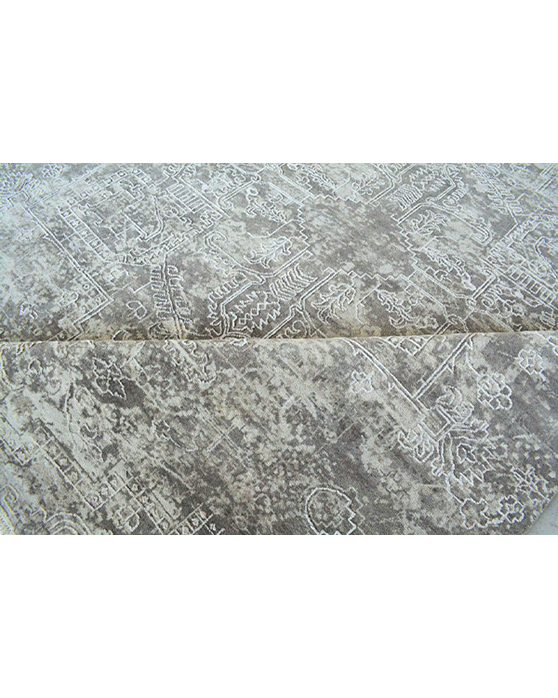 Vintage Charcoal Lattice Rug