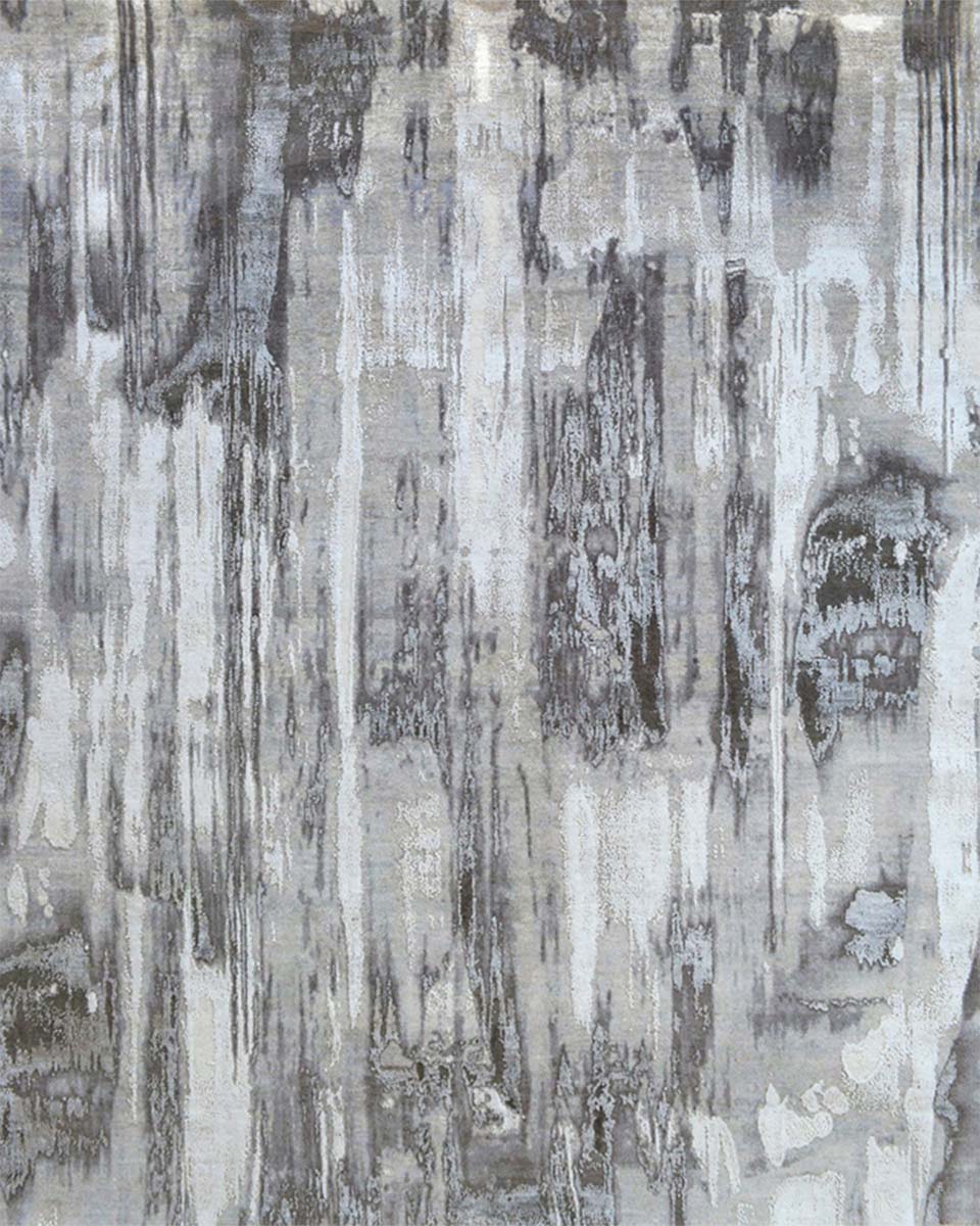 Charcoal Runoff Rug