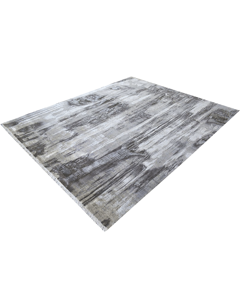 Charcoal Runoff Rug