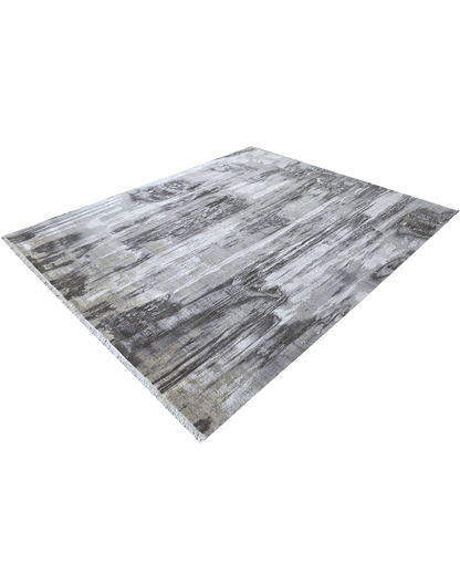 Charcoal Runoff Rug