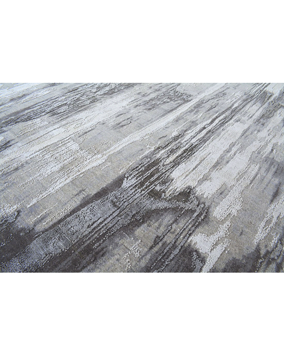 Charcoal Runoff Rug