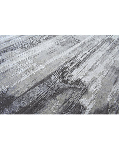 Charcoal Runoff Rug