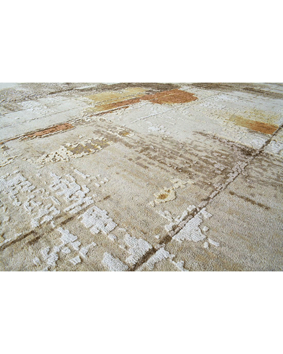 Beige Crosshatched Rug
