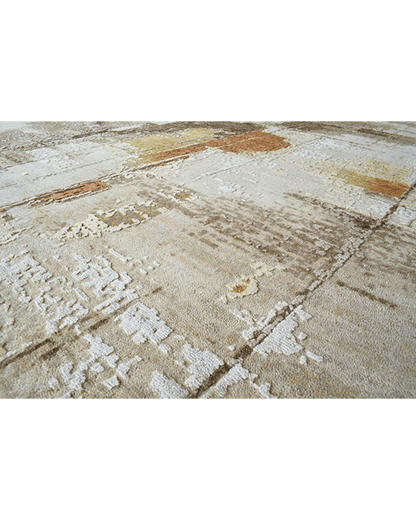 Beige Crosshatched Rug