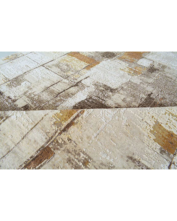 Beige Crosshatched Rug