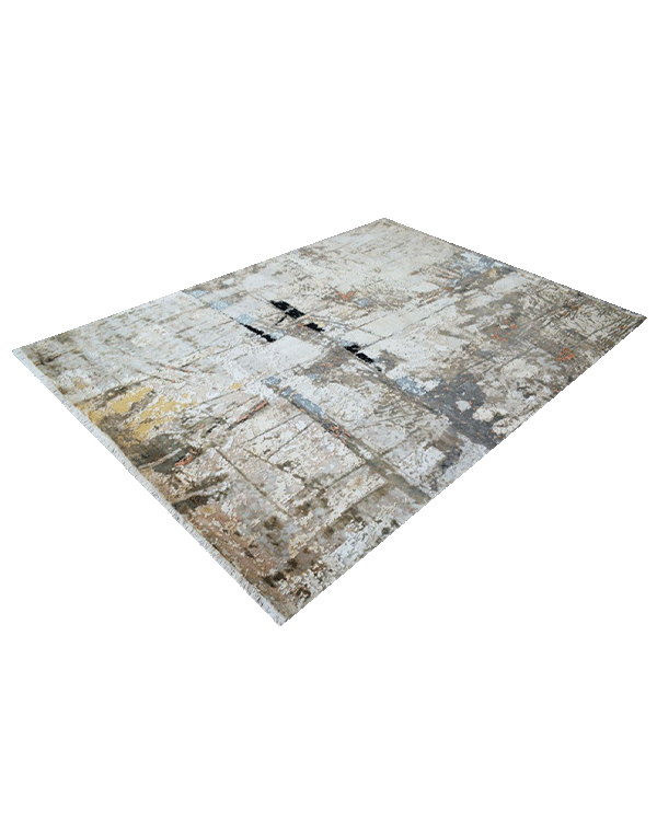Multi Colored Distressed Rug
