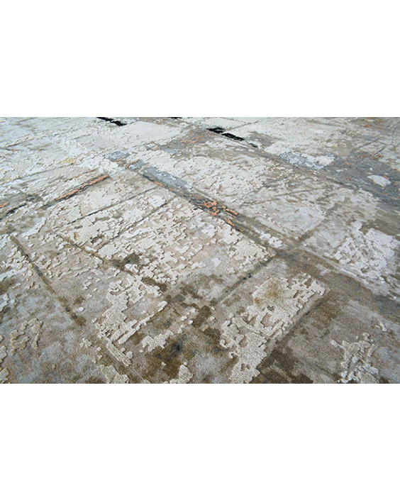 Multi Colored Distressed Rug