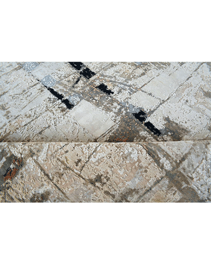 Multi Colored Distressed Rug