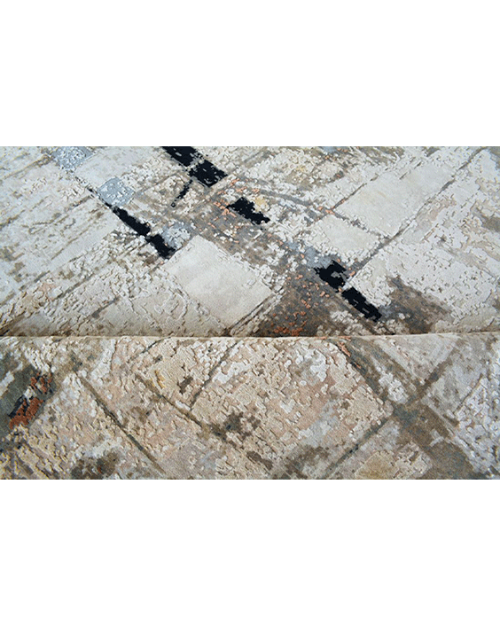 Multi Colored Distressed Rug