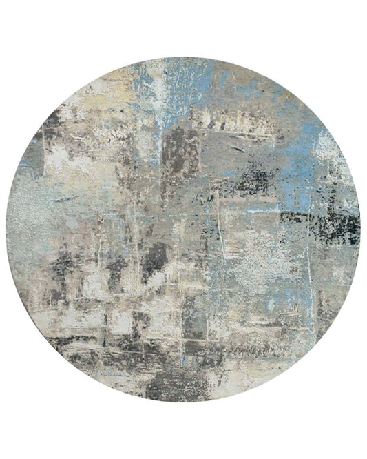 Blue Atmosphere Round Rug