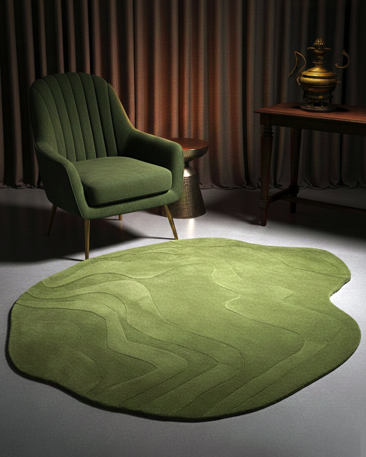 Green Amoeba Rug – Cocoon Fine Rugs