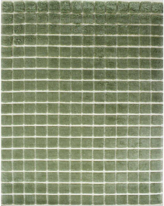 Green Griddle Rug