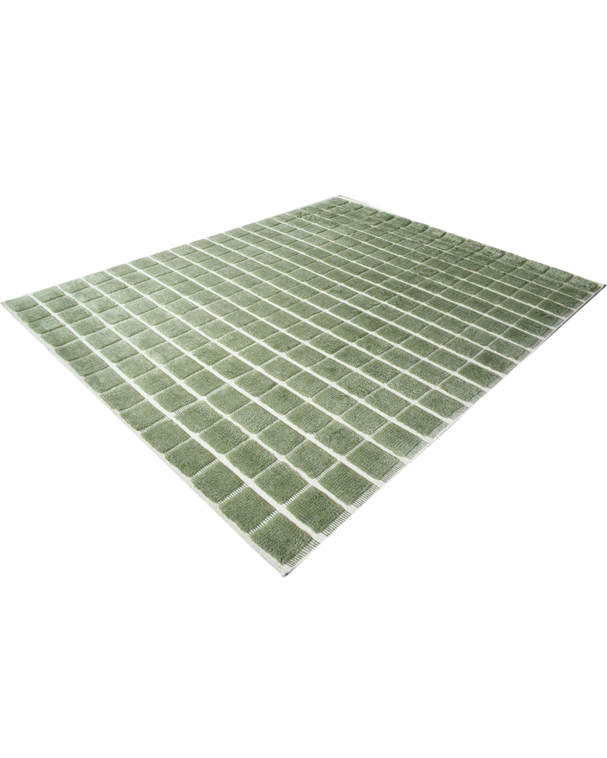 Green Griddle Rug