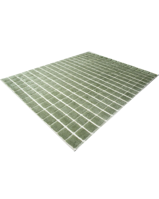 Green Griddle Rug
