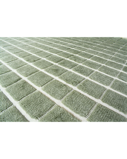Green Griddle Rug