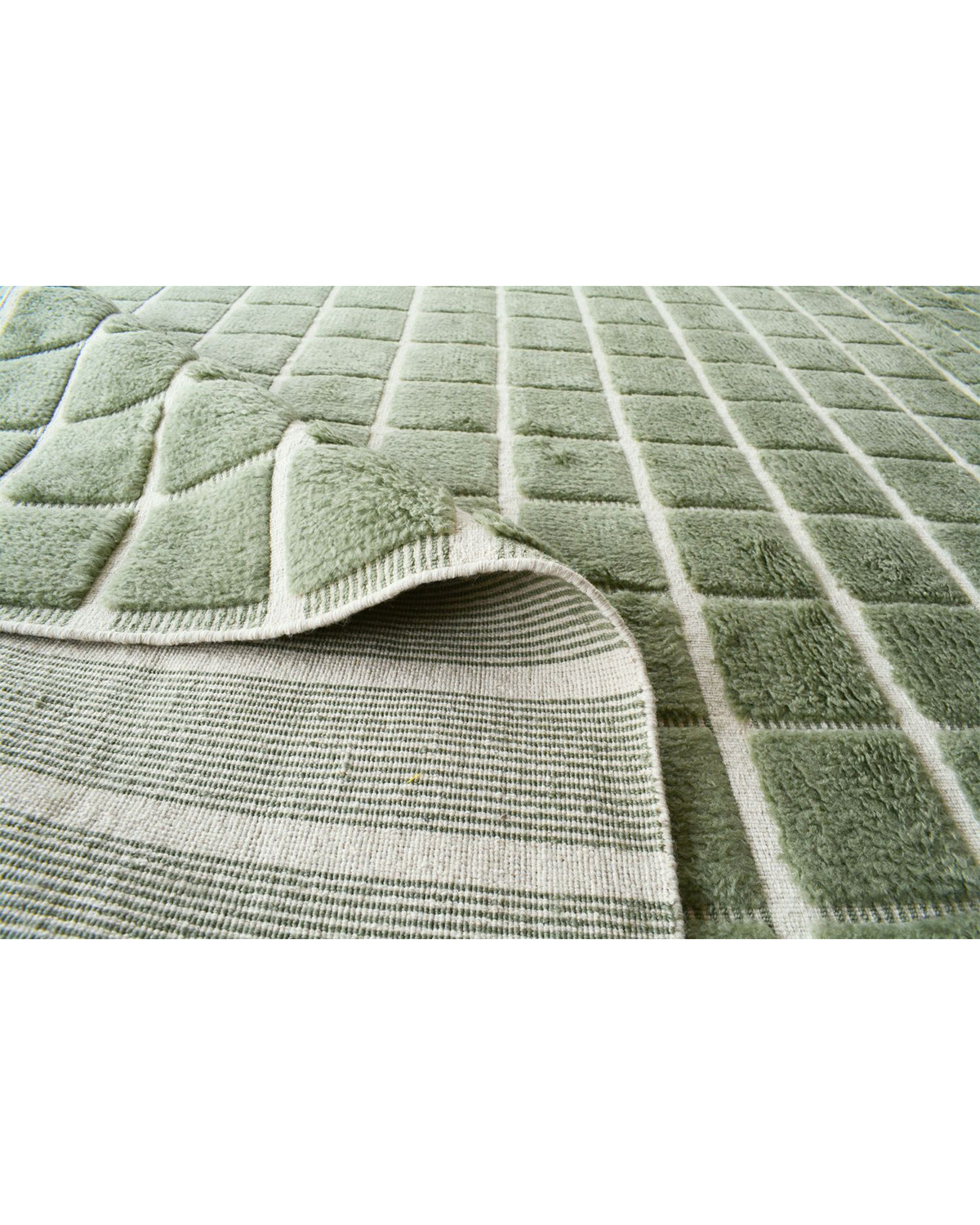 Green Griddle Rug