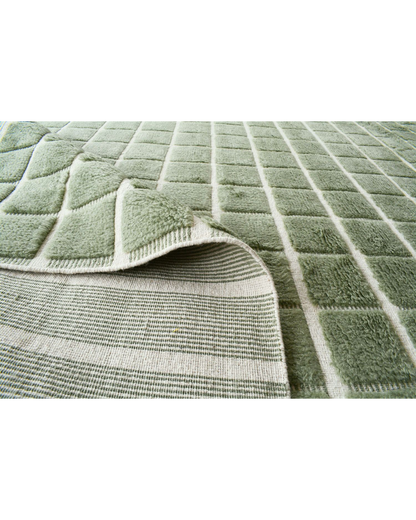 Green Griddle Rug